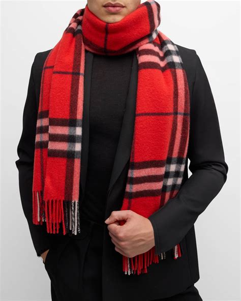 burberry men's cashmere giant scarf neiman|Burberry Men's Cashmere Giant Check Scarf .